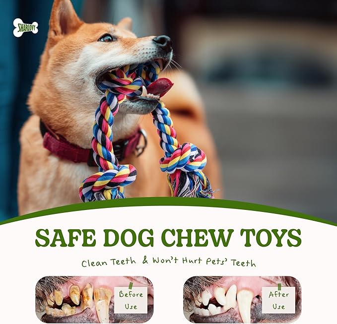 Dog Rope Toy for Large Dogs, 2 Pack Heavy Duty Dog Chew Toys for Aggressive Chewers, Indestructible Dog Toys for Super Chewer, Durable Tug of War Pet Toy for Medium to Large Breed Teeth Cleaning-Mewly Pet