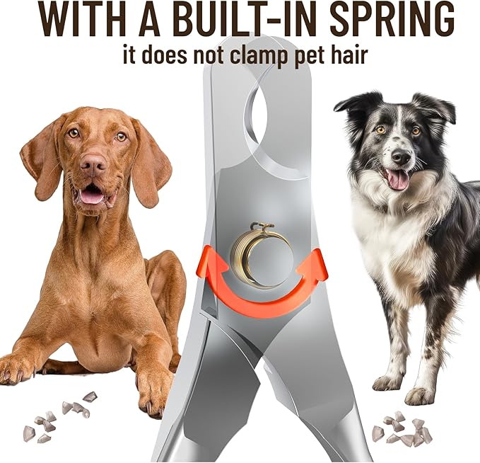 Dog Nail Clippers - All Steel Material, Built-in Spring,Heavy Duty Dog Nail Trimmer Full Metal Razor Sharp Professional for All Dogs Cats with Thick Toena,Dog Nail Trimmers-Mewly Pet