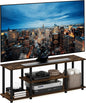 Furinno Turn-N-Tube No Tools 3D 3-Tier Entertainment Stand up to 50 inch TV, Amber Pine/Black