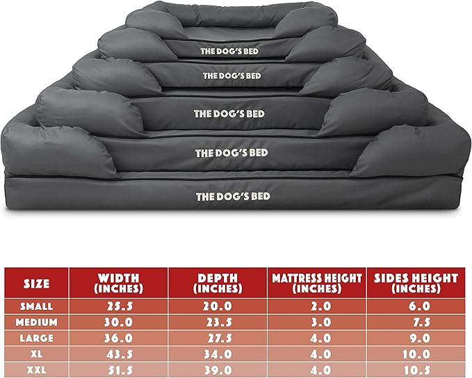 The Dog’s Bed XL Grey 43.5x34, Memory Foam, Pain Relief: Arthritis, Hip & Elbow Dysplasia, Post Surgery, Lameness, Supportive, Calming, Waterproof Washable Cover, Veterinary Approved-Mewly Pet