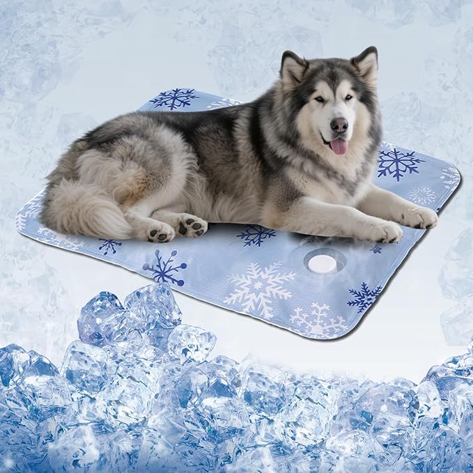 Dog Cooling Mat, Cooling Mat for Dogs & Cat, Provides Instant Relief for Small, Medium, Large Dogs, Washable, Non-Slip Design, Perfect for Hot Summer Days to Keep Pets Comfortable (L 23.6''*35.4'')-Mewly Pet