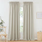 RYB HOME Angora Semi Sheer Curtains 95 inches Long, Light Filtering Half Privacy Window Curtains & Drapes for Office Dormitory High Traffic Area, W 34 x L 95 inches, 2 Panels Set