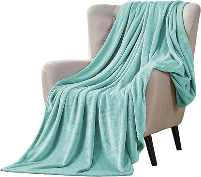 Walensee Fleece Blanket Plush Throw Fuzzy Lightweight (King Size 108x90 Light Blue) Super Soft Microfiber Flannel Blankets for Couch, Bed, Sofa Ultra Luxurious Warm and Cozy for All Seasons