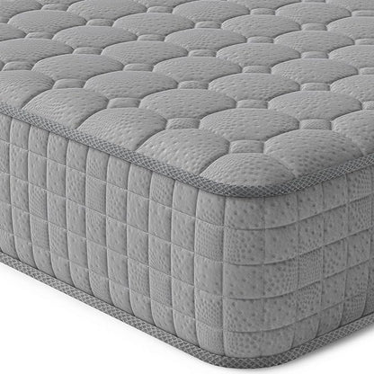Vesgantti 8 Inch Multilayer Hybrid Twin XL Mattress - Multiple Sizes & Styles Available, Ergonomic Design with Breathable Foam and Pocket Spring, Medium Firm Feel, Grey