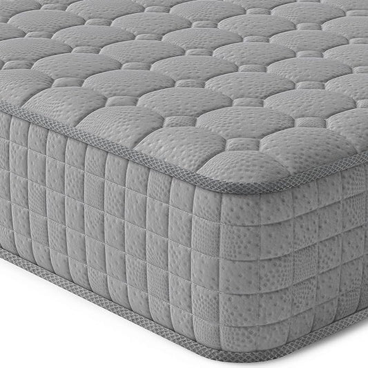 Vesgantti 8 Inch Multilayer Hybrid Twin XL Mattress - Multiple Sizes & Styles Available, Ergonomic Design with Breathable Foam and Pocket Spring, Medium Firm Feel, Grey