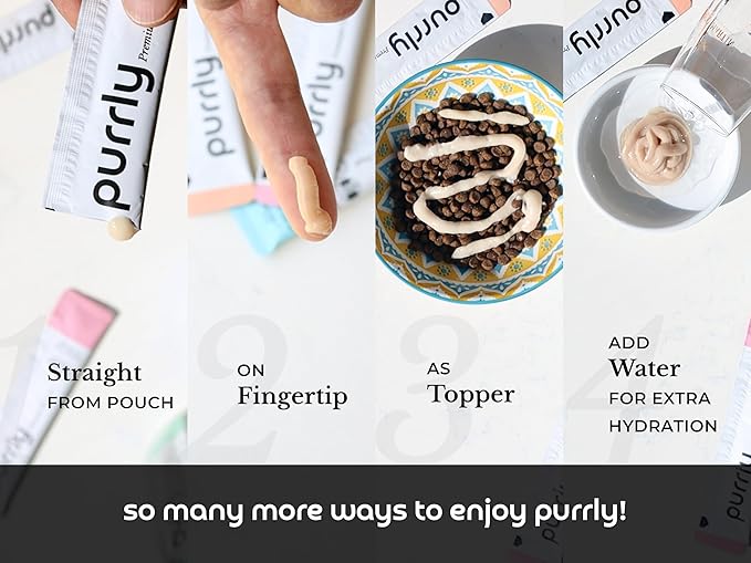 Purrly Healthy Premium Cat Treats Snack Topper Tuna Variety Bundle (90 Count) Lickable Wet Squeezable Hydrating Interactive Seafood Grain-Free Naturally Flavored Non-GMO No-Preservative-Mewly Pet