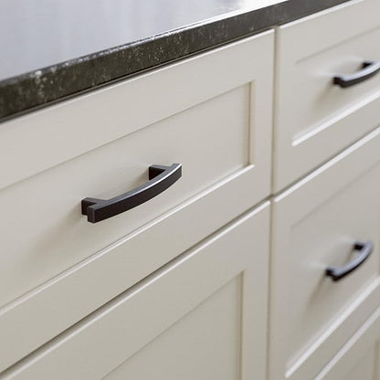 Franklin Brass (5-Pack) – Deep Bronze Cabinet Handles, 4 Inch Hole Center, Pulls for Drawers, Kitchen Cabinet Door, Dressers | Pierce