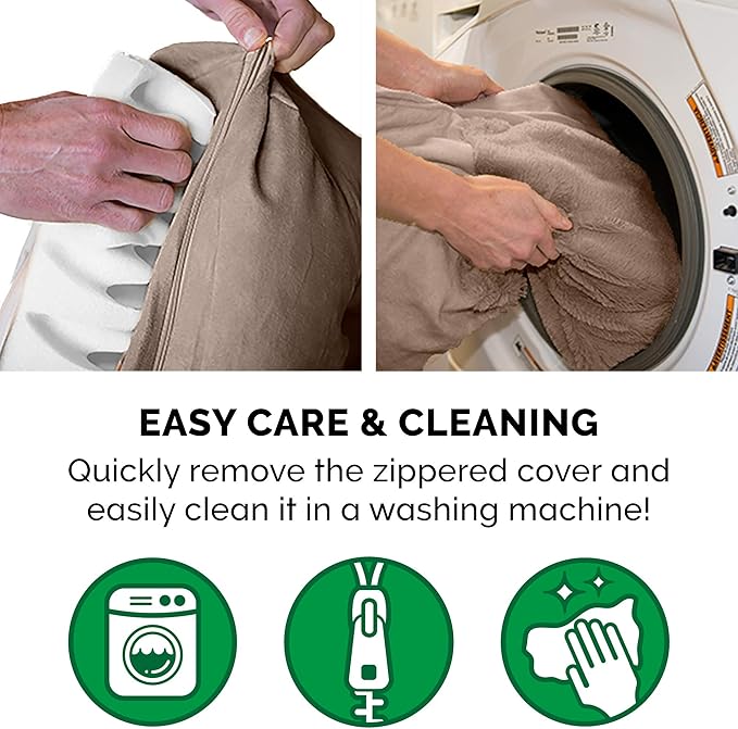 Furhaven Orthopedic Dog Bed for Large Dogs w/ Removable Bolsters & Washable Cover, For Dogs Up to 95 lbs - Plush & Suede Sofa - Almondine, Jumbo/XL-Mewly Pet