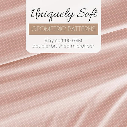 Linen Market Double-Brushed Patterned Microfiber Twin Sheet Set 3 Piece – Oeko-TEX Certified Ultra Soft & Wrinkle-Free - 16" Deep Pocket Sheets - Easy Care Twin Size - My Heart Pink