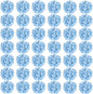 Auihiay 64pcs Silk Hydrangea Artificial Flowers, Artificial Hydrangea Flowers with Stems, Full Hydrangea Flowers for Wedding Centerpieces, Home, Garden, Party Decoration (Blue)