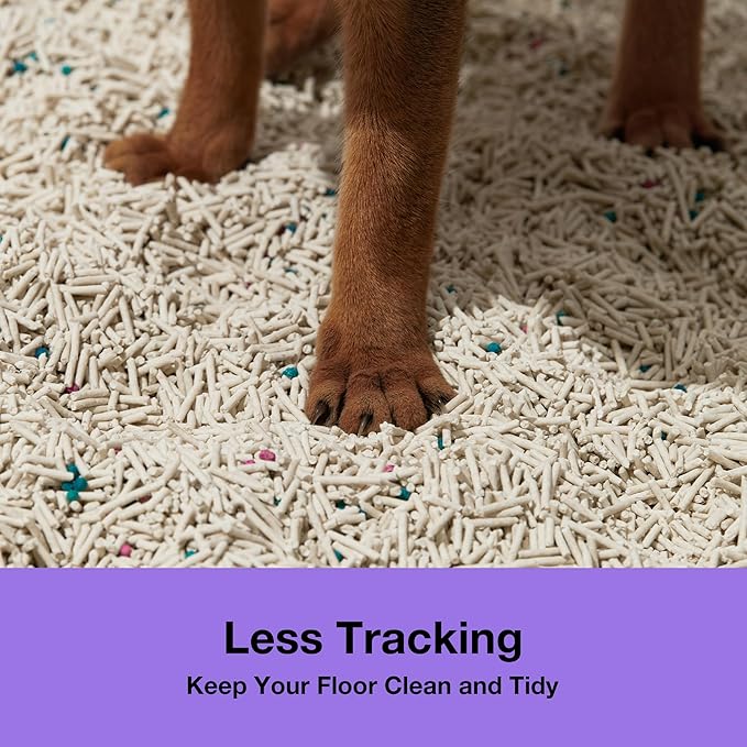 VETRESKA Tofu Cat Litter,Natural Kitty Litter Strong Clumping Flushable Cat Litter Pellets Ultra Absorbent,Odor Control,Dust-Free,Low Tracking Eco-Friendly Tofu Litter,Original(5.5lb×4bags)-Mewly Pet