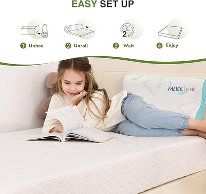 Twin Mattress in a Box, 6 inch Mattresses for Kids Bed Single Size Daybed Individual Bunk, Memory Foam Medium Firm
