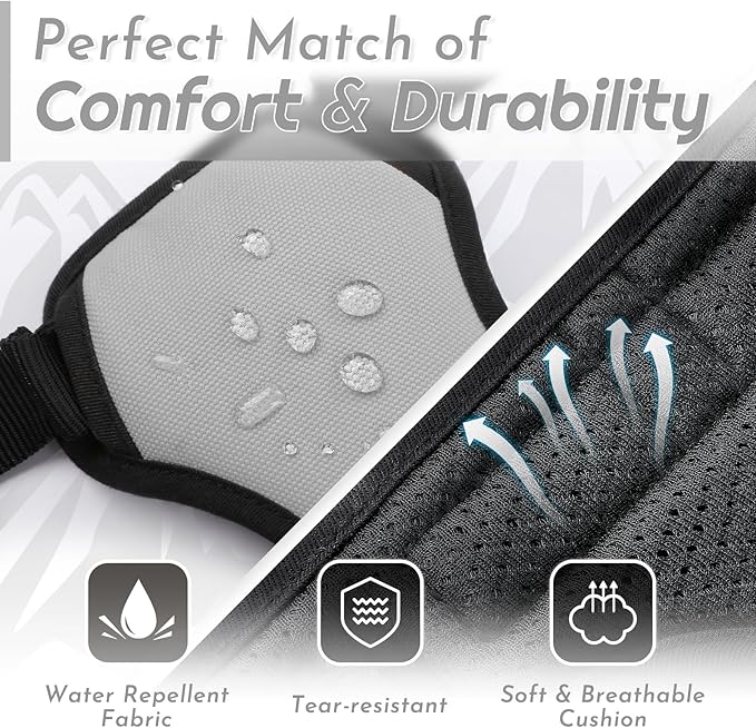 Eagloo Dog Harness Small Sized Dog, No Pull Service Vest with Reflective Strips and Control Handle, Adjustable and Comfortable for Easy Walking, No Choke Pet Harness with 2 Metal Rings, Grey, S-Mewly Pet