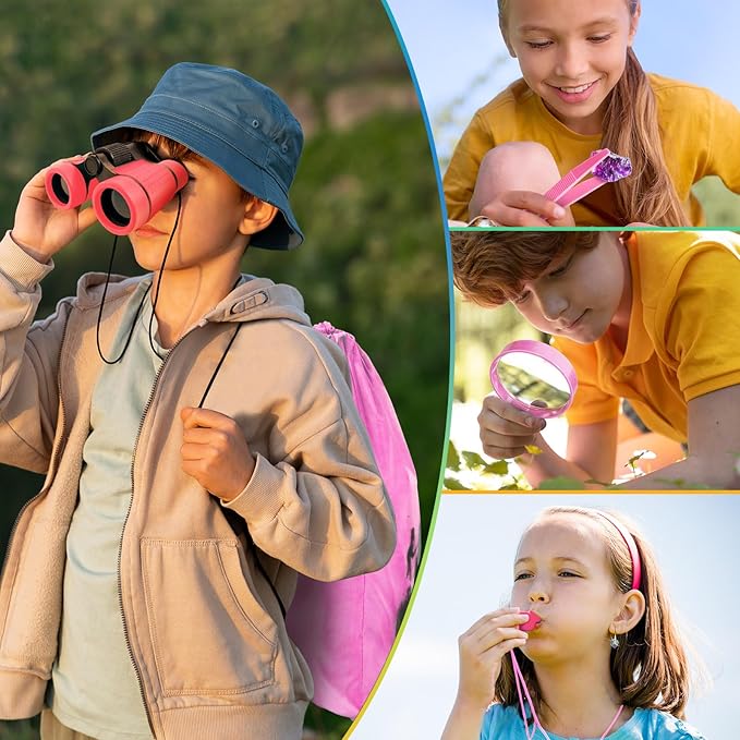 Kids Explorer Kit & Bug Catcher Kit, Camping Gear for Kids, Outdoor Exploration Set with Backpack & Binoculars, Ideal Outdoor Adventure Toys for Boys Girls 3-12-Mewly Pet