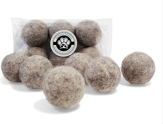 Wool Cat Toys - Felt Cat Toy Balls for Small Pet Fetch and Play - Eco Friendly Quiet Wool Ball Cat Toy for Cats and Kittens - Choose Your Colors (Gray)-Mewly Pet