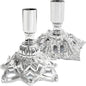 Candlestick Holders,Taper Candle Holder for Candlesticks Silver Plated Candle Metal Stick Candle Holders for Fireplace,Party, Dining,Wedding Decor,Fits 3/4 inch Thick Candle(Set of 2Pcs)