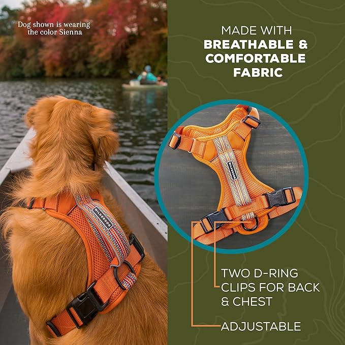 Wilderdog Lightweight Dog Harness with Reflective Straps - Medium - Sienna-Mewly Pet