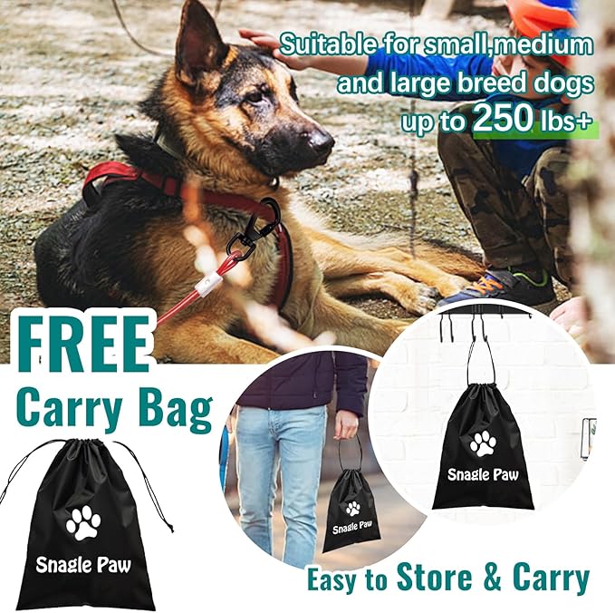 Red Chew Proof 30FT Dog Tie Out Cable, Heavy Duty Dog Lead for Yard & Camping-Mewly Pet