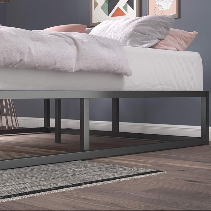 ZINUS Joseph Metal Platforma Bed Frame, Mattress Foundation, Wood Slat Support, No Box Spring Needed, Sturdy Steel Structure, Twin
