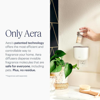 Aera Mini Home Fragrance Diffuser and Mini True Loves Citrus Grove Refill Bundle - Aromatherapy for Rooms 100-500 Sq Ft - Alexa Compatible, Hypoallergenic, Family and Pet Safe, App Controlled