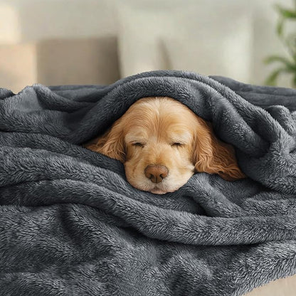 Exclusivo Mezcla Plush Fuzzy Fleece Bed Blanket King Size, Super Soft, Fluffy and Warm Blankets, Suitable for All Seasons (Dark Grey, 90x104 Inches)