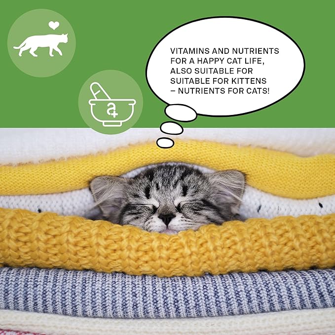 animaux – nutrients for Cats, All-Natural Cat Vitamins, Cat Essentials to Strengthen The Immune System & Natural Cell Protection, Healthy Skin & Shiny Coat, 120 Chewable Tablets, 120 Days Supply-Mewly Pet