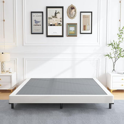 ALDRICH Low Profile Box Spring Full Size,3 Inch Heavy Duty Metal Box Spring for Full Bed,Mattress Foundation Non-Slip/No Noise/Easy Assembly (Full)
