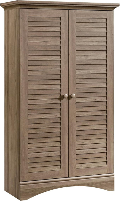 Sauder Harbor View Multipurpose Storage, Tall Pantry Cabinet, L: 35.43" x W: 16.73" x H: 61.02", Salt Oak