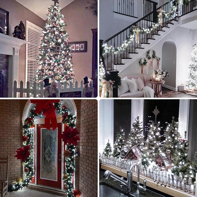 100 LED Fairy Lights Battery Operated with Remote, 33FT Waterproof Twinkle Lights with Timer & 8 Modes, Fairy String Lights Outdoor Indoor for Bedroom Classroom DIY Christmas Decor (Cool White)