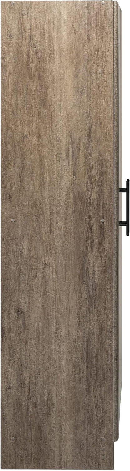 Prepac Elite Tall Garage Storage Cabinet & Pantry Storage Cupboard, 2-Door Freestanding Bathroom or Pantry Cabinet with Adjustable Shelves, 16" D x 32" W x 65" H, Drifted Gray