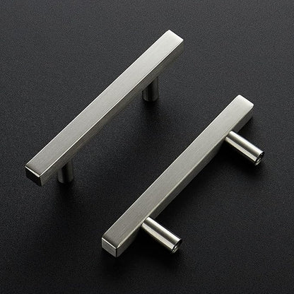 Ravinte 5 Pack Cabinet Handles 3 Inch Brushed Nickel Cabinet Pulls Square Hardware for Kitchen Cabinets - 5 Inch Total Length