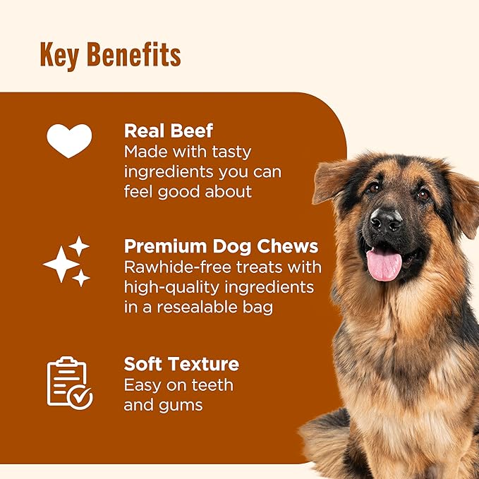 Nutrish Soup Bones Premium Dog Chews with Real Beef and Barley, 11 Chews, Packaging May Vary (Rachael Ray)-Mewly Pet