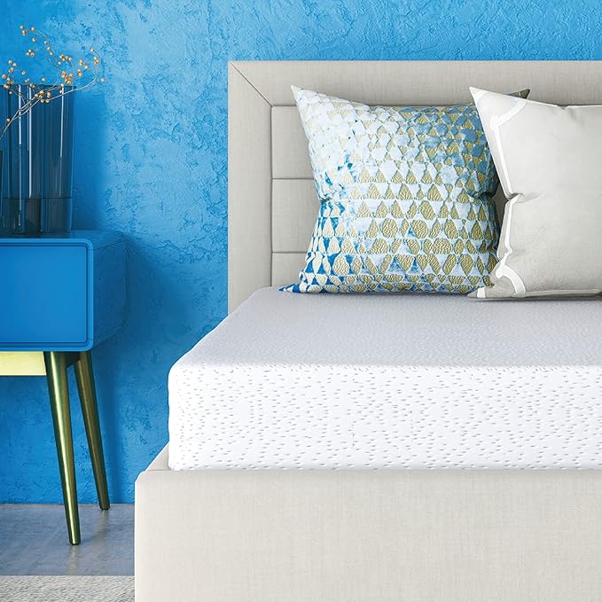 Cool Gel Twin XL Mattress 6 Inch Memory Foam Medium Firm, Gel Memory Foam Mattress Twin XL Cooling, Made in the USA, 6" Depth with Pressure Relief, CertiPUR-US Certified Fiberglass Free, Bed