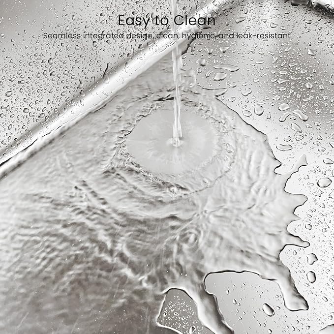 Enclosed Stainless Steel Cat Litter Box 13.8” High Sides, Extra Large Litter Box for Big Cats, XL Metal Kitty Litter Pan Pet Toilet with Wheels for Easy Mobility, Anti-Leakage, Non-Sticky, Easy Clean-Mewly Pet