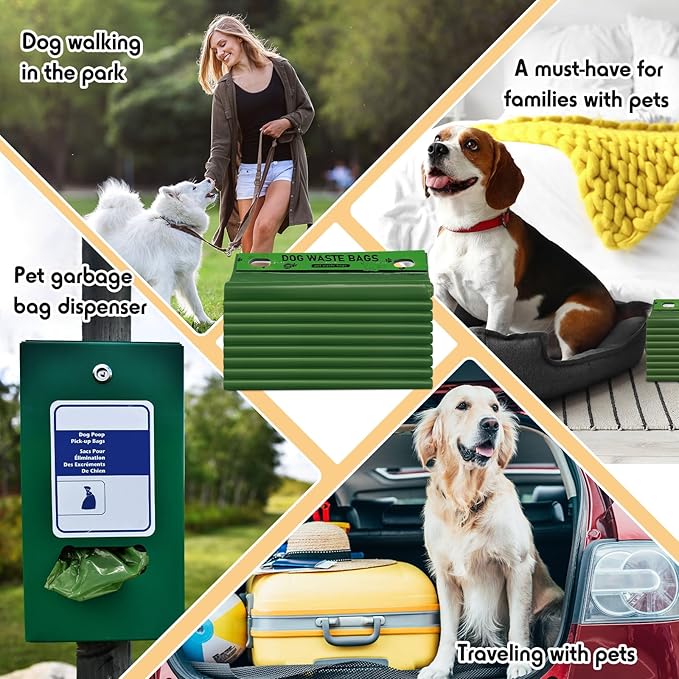 Ireer 5000 Pcs 50 Counts 5000 Pcs Header Bag Bulk Dog Pet Waste Bags Poop Easy Single Pull for Poop Dog Waste Station Fit Hang Hole Dispenser Home Outdoor (Green)-Mewly Pet