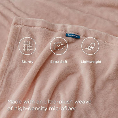 Bedsure GentleSoft Fleece Blanket Twin Size Dusty Pink - 300GSM Lightweight Plush Fuzzy Cozy Soft Warm Blanket for Bed, Sofa, Couch, Travel, Camping, 60x80 inches
