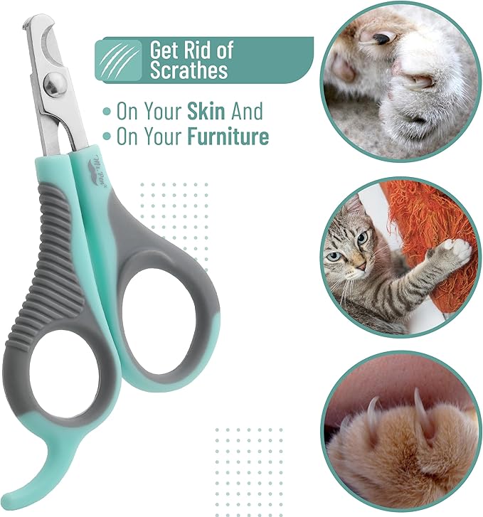 Mr. Pen Cat Nail Trimmer - Blue & Gray, Cat & Kitten Nail Clipper, Small Dog Nail Clipper-Mewly Pet
