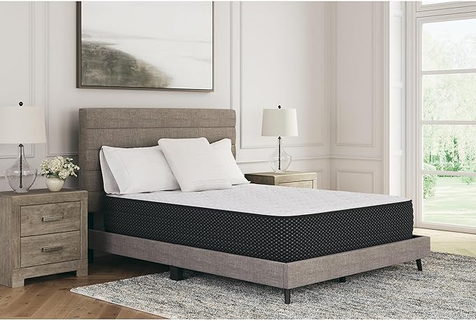 Signature Design by Ashley Limited Edition Plush 12 Inch Hybrid Mattress with Gel Memory Foam and Edge Support for Cool Sleep and Pressure Relief, California King, Fiberglass Free, Mattress In A Box