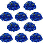 NUPTIO Artificial Flower Centrepieces for Tables - 10 Pcs Large Fake Flowers Roses Balls 15.7 inch Diam- Royal Blue Silk Faux Rose Arrangement Bouquet for Wedding Party Centerpiece Table Decorations