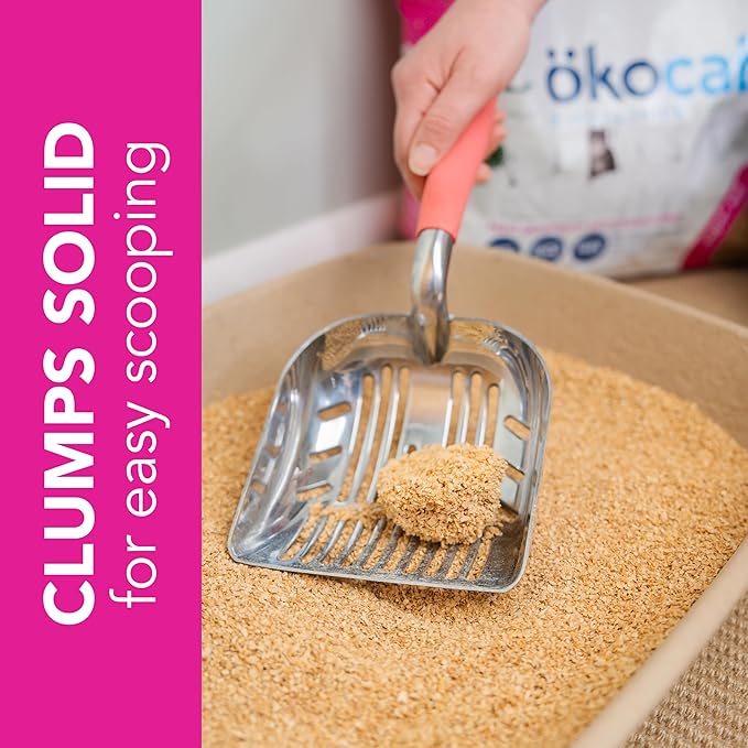 ökocat Super Soft Wood Clumping Cat Litter, Unscented, 15.8 pounds - Natural Ingredients, Stops Odor, Clumps Solid, 99% Dust Free, Great for All Cats, Sensitive Paws, Kittens-Mewly Pet