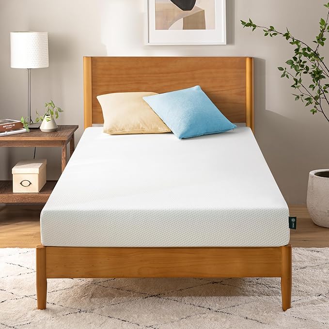 ZINUS 5 Inch Twin Green Tea Memory Foam Mattress [New Version], Fiberglass free, Medium Firm Feel, Zoned Pressure Relief, Certified Safe Foams & Fabric, Mattress in A Box