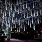 Aukora White Christmas Lights Outdoor, UL Plug 24 Tubes 576 LEDs Meteor Shower Light, Tandemable Icicle Snow Falling Rain Light for Xmas Tree Halloween Decorations Wedding Party Holiday Garden Decor