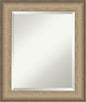 Amanti Art Bronze Bathroom Mirror for Over Sink, 25x21 Elegant Brushed Bronze Rectangle Vanity Mirror, Small Casual Frame, Hangs Horizonally and Vertically, Bathroom Wall Decor, Beveled Edge