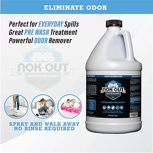 NOK OUT Odor Remover, Pet Deodorizer and Cleaning Spray, Made in the USA, 1 Gallon, 2-Pack-Mewly Pet
