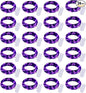 Brightown 24 Pack Fairy Lights Battery Operated, Halloween String Lights Waterproof Black Wire 7 ft 20 LED Firefly Starry Lights for Hallowen Decorations DIY Paper Lantern Craft Pumpkin (Purple)