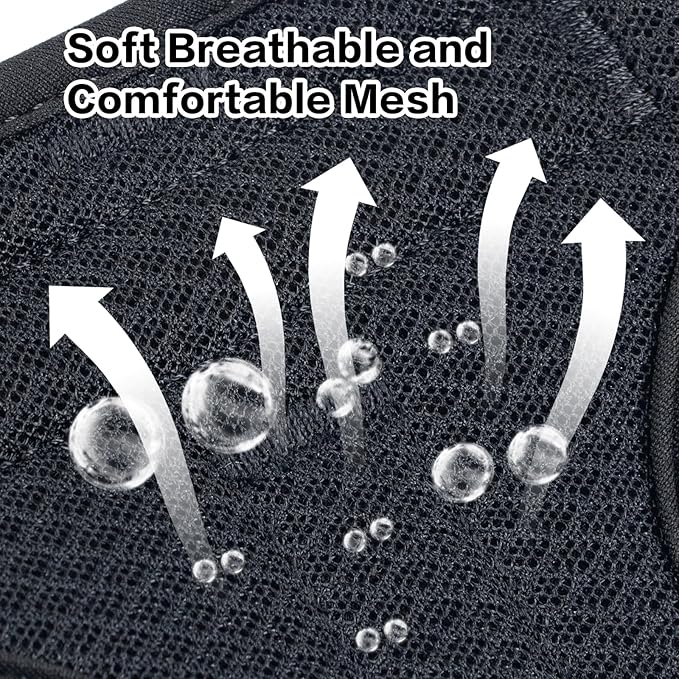 Wisedog Mesh Breathable Dog Harness: No Pull Harness with 3 Fast-Release Buckles Adjustable for Walking & Training for Small Medium Large Dogs (Black, L: Neck=20"-25"/Chest=17"-33")-Mewly Pet