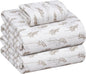 RUVANTI Flannel Sheets Twin Size - 100% Cotton Double Brushed Twin Sheets Set, Deep Pockets 16 Inches, All Seasons Breathable & Extra Soft Bed Sheets, Warm & Cozy, 3 Piece, Dried Straw