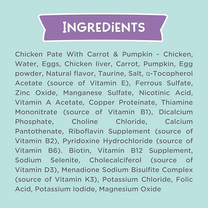 LOVE, NALA - Natural Adult Cat Wet Food - Pate Chicken with Carrot & Pumpkin Recipe- Grain Free, Non-GMO, Lean Protein, Digestive Fiber Blend, Added Minerals & Vitamins - 12 Pack 2.4 lbs.-Mewly Pet