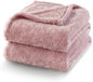 Exclusivo Mezcla Plush Fuzzy Fleece Bed Blanket Twin Size, Super Soft, Fluffy and Warm Blankets, Suitable for All Seasons (Dusty Pink, 90x66 Inches)