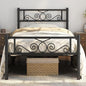 Yaheetech Twin Bed Frames Metal Platform Bed with Headboard and Footboard No Box Spring Needed Easy Assembly,Under-Bed Space: 12.6''/Black/Twin Bed